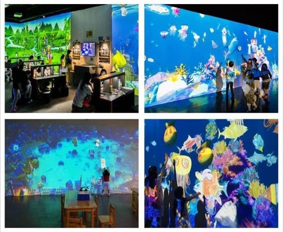 Projection wall display